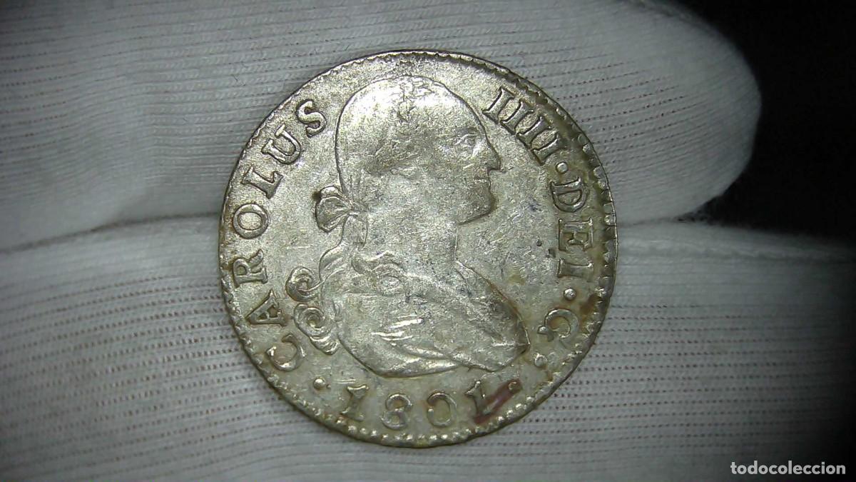 Monedas de Espa&ntilde;a: Carlos IV 2 Reales 1801 CN Sevilla MBC/MBC+