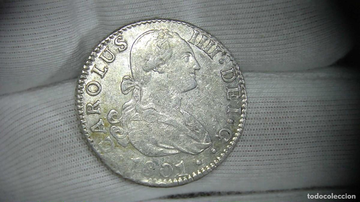 Monedas de Espa&ntilde;a: Carlos IV 2 Reales 1801 CN Sevilla MBC+