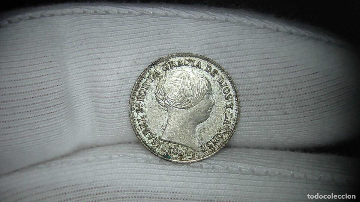 Monedas de Espa&ntilde;a: Isabel II 1 Real, Barcelona 1854 EBC-