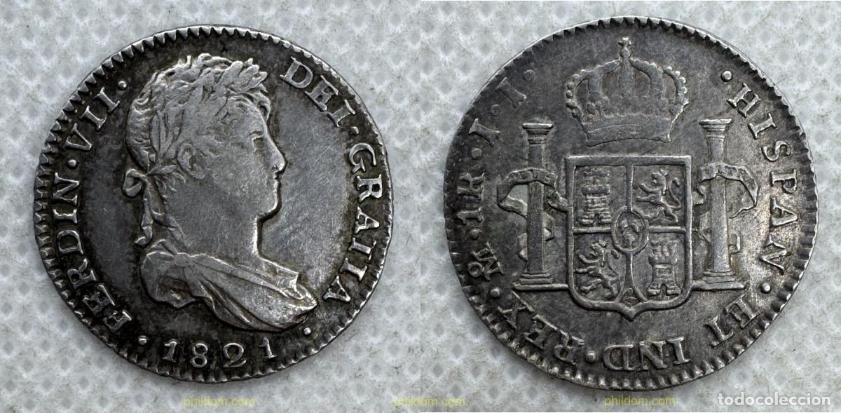 Monedas de Espa&ntilde;a: 5423 ESPA&Ntilde;A 1821 FERNANDO VI 1 REAL 1821 M&Eacute;XICO I.I