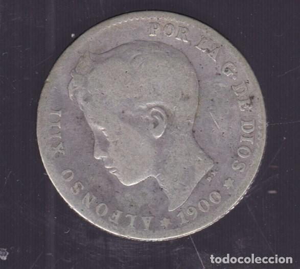 Monedas de Espa&ntilde;a: F8-2- Moneda 1 Pta Alfonso XIII 1900 PLATA