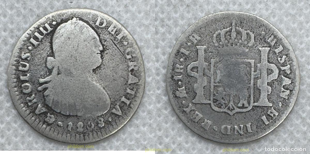 Monedas de Espa&ntilde;a: 5430 ESPA&Ntilde;A 1808 CARLOS IV 1 REALES 1808 MEXICO TH