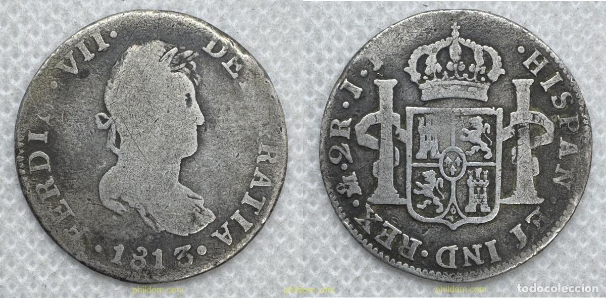 Monedas de Espa&ntilde;a: 5432 ESPA&Ntilde;A 1813 FERNANDO VII 1 REAL 1813 MEXICO JJ