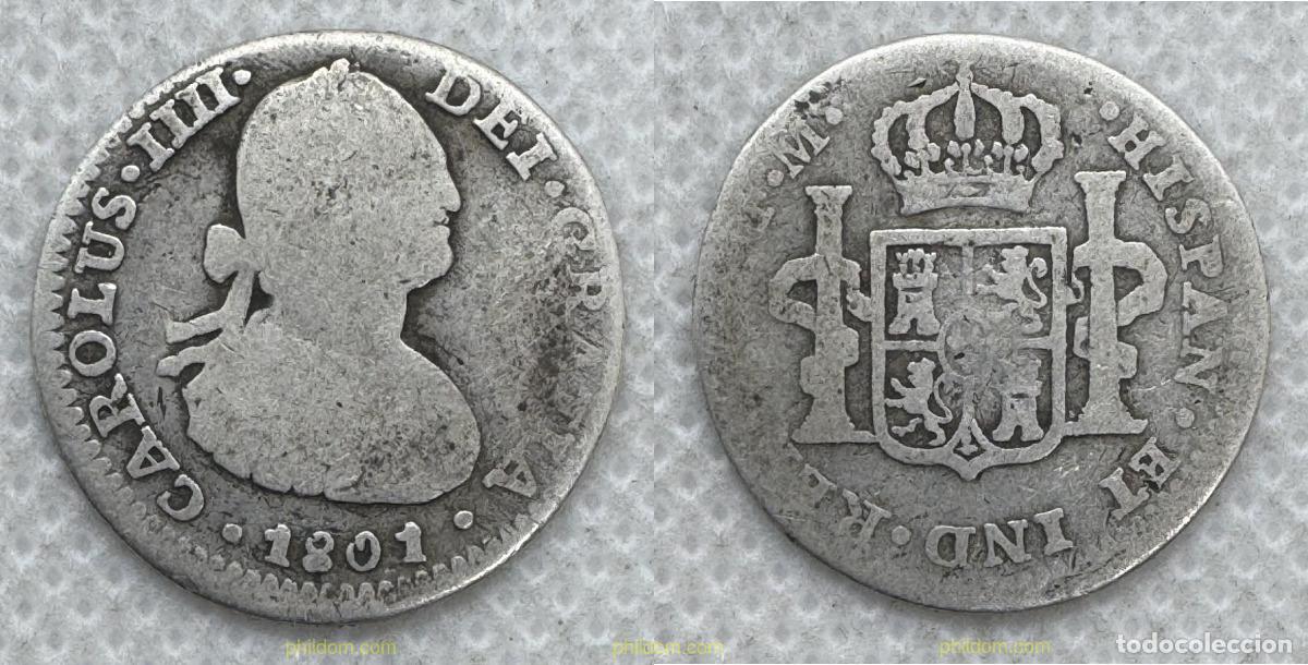 Monedas de Espa&ntilde;a: 5434 ESPA&Ntilde;A 1801 CARLOS IV 1 REALES 1801 M.F. M&Eacute;XICO