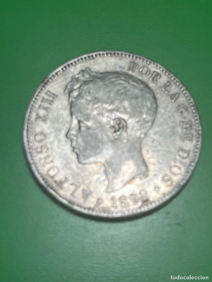 Monedas de Espa&ntilde;a: 1898. Alfonso XIII. 5 pesetas de plata