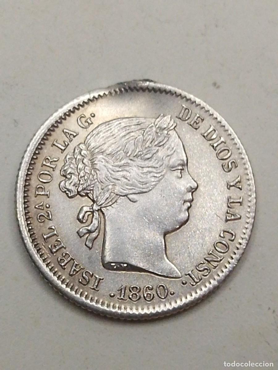 Monedas de Espa&ntilde;a: Moneda Espa&ntilde;a de plata de 1 real Isabel II