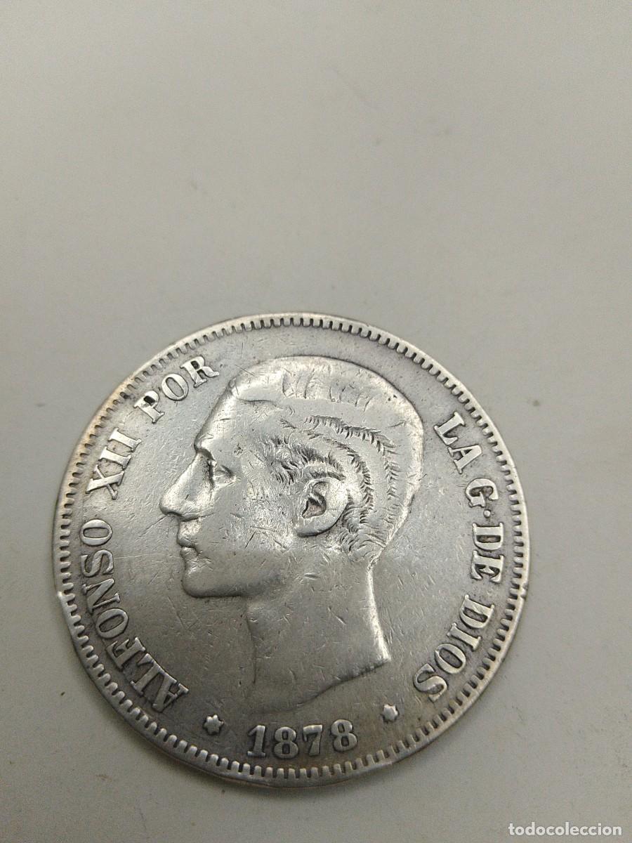 Monedas de Espa&ntilde;a: Moneda de plata 5 pesetas Alfonso XII