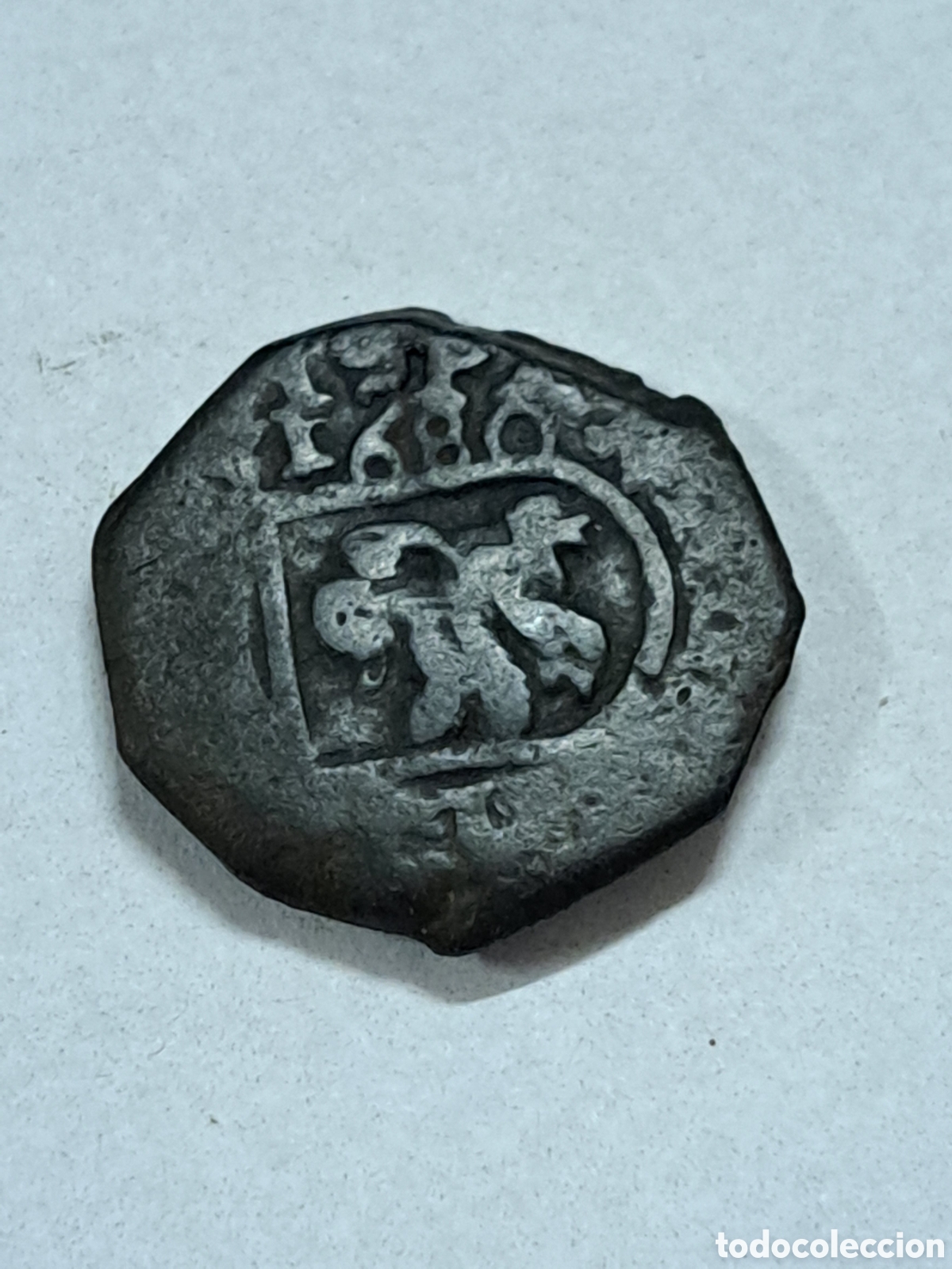 Monedas de Espa&ntilde;a: 2 maraved&iacute;s de Carlos II a&ntilde;o 1680