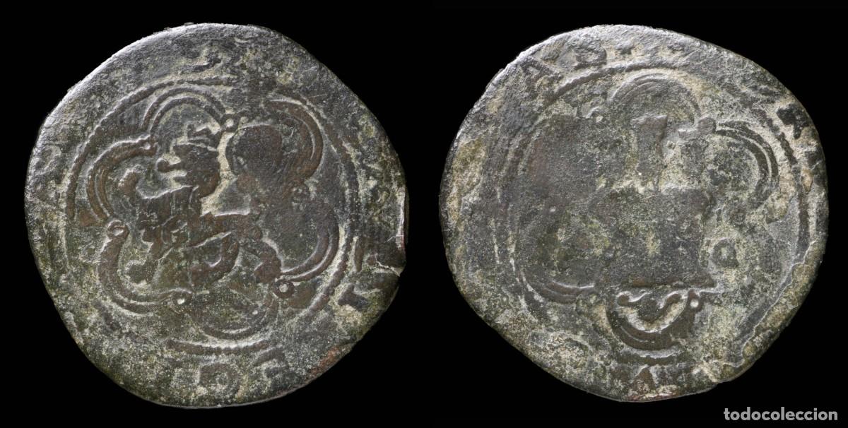 Monedas de Espa&ntilde;a: 4 Maravedis Catholic Kings, Cuenca Mint (BAU 914)- 30 mm / 5,75 gr.