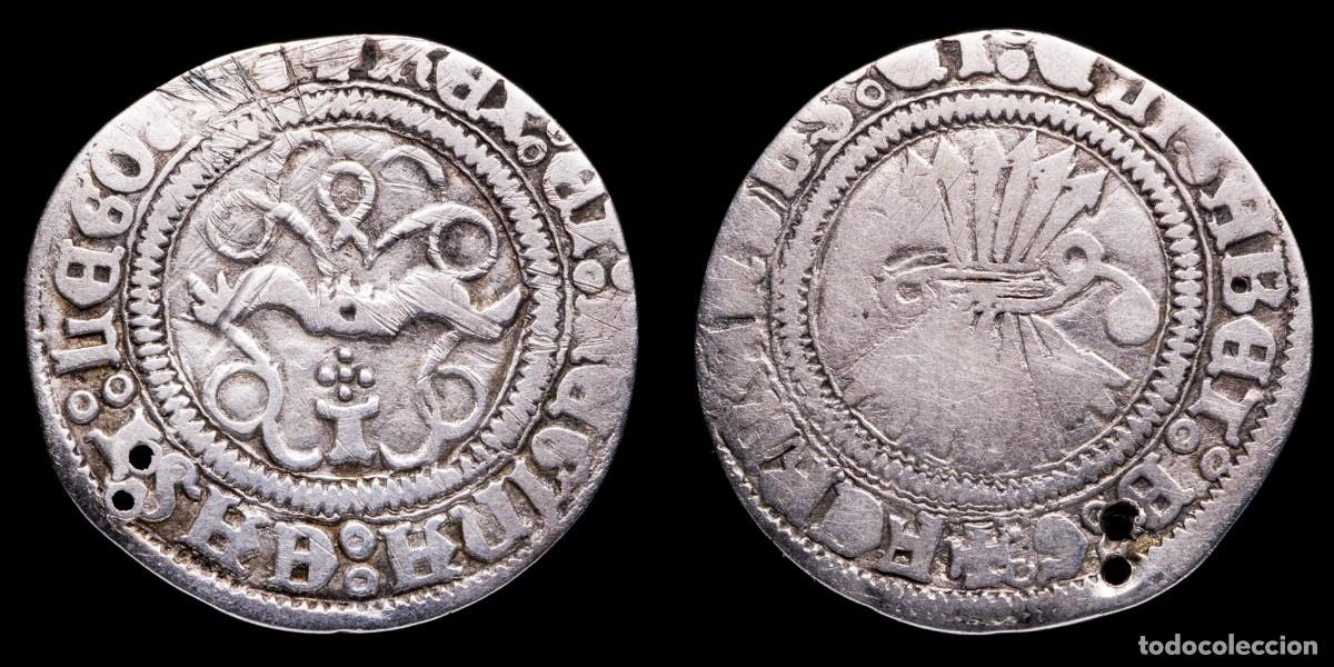Moedas de Espanha: 1/2 Silver Real Catholic Kings, Toledo Mint - 21 mm / 1,41 gr.