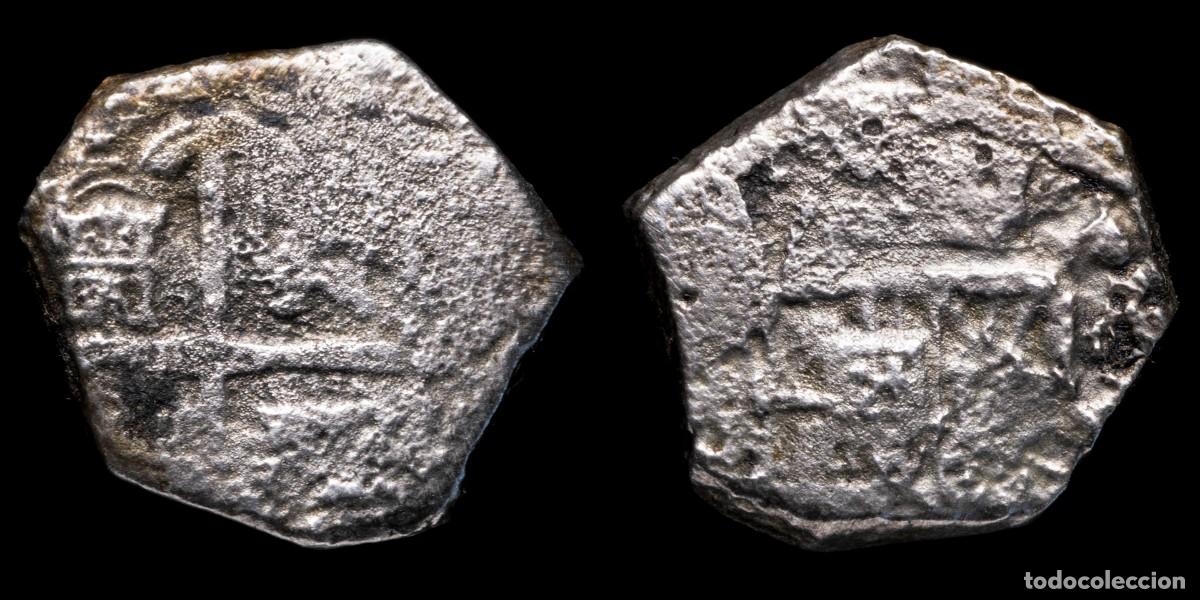 Monedas de Espa&ntilde;a: 2 Silver Reales Macuquinos, Spanish Cob - 17 mm / 5,39 gr.