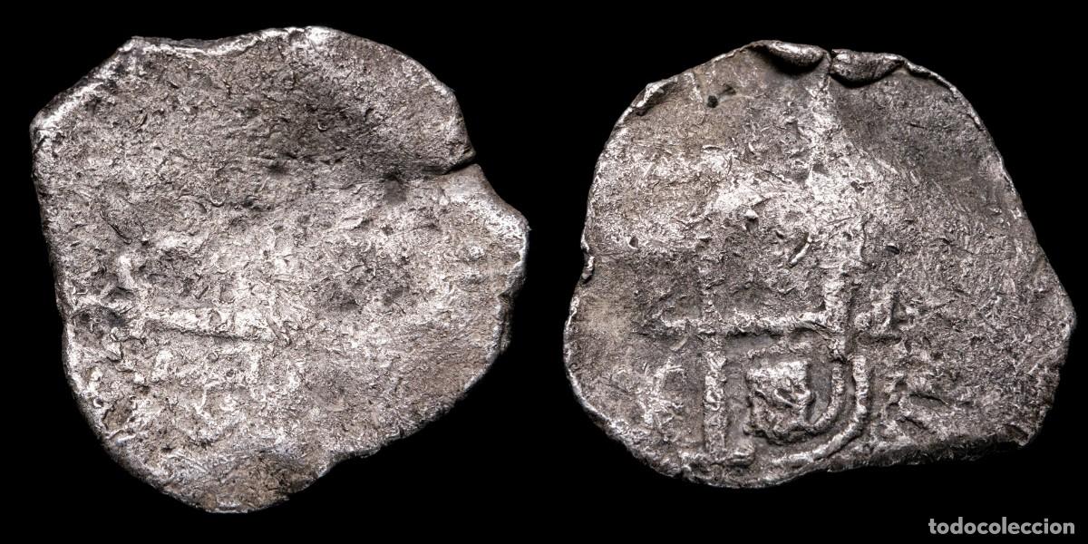 Monedas de Espa&ntilde;a: 1 Silver Real macuquino (Spanish Cob) - 21 mm / 2,76 gr.Macuquina Coins The first Spanish colonial