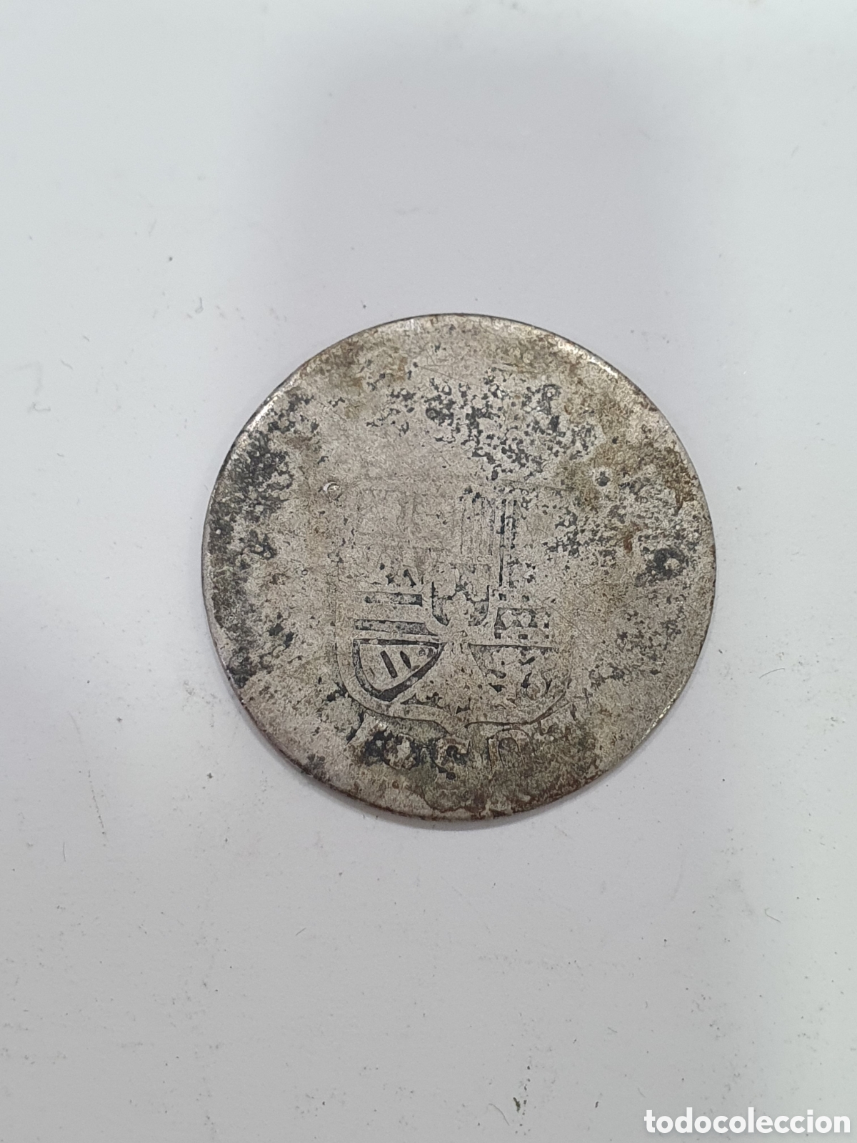 Moedas de Espanha: Moneda espa&ntilde;ola Felipe V plata. (L46)