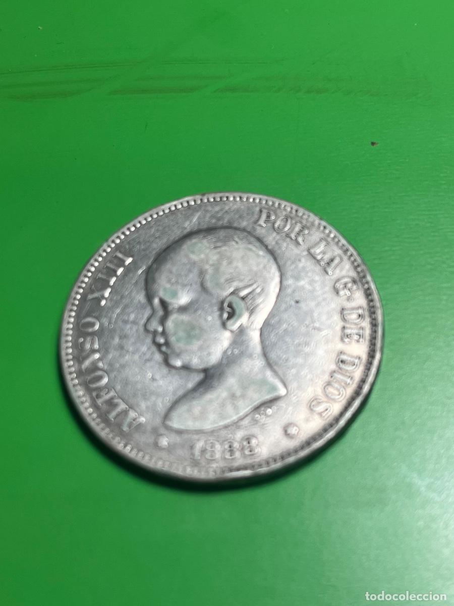 Monedas de Espa&ntilde;a: 1888. Alfonso XIII. 5 pesetas de plata