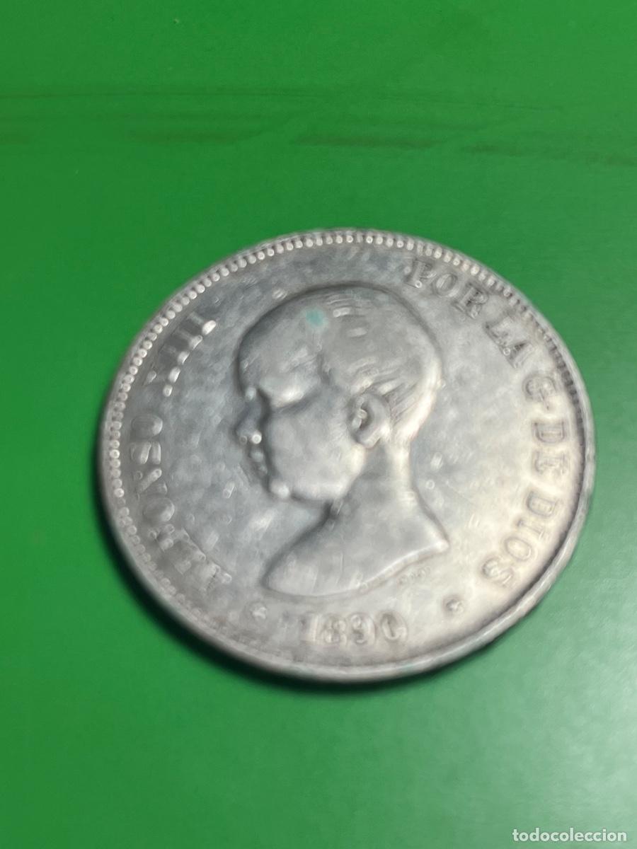 Monedas de Espa&ntilde;a: 1890. Alfonso XIII. 5 pesetas de plata