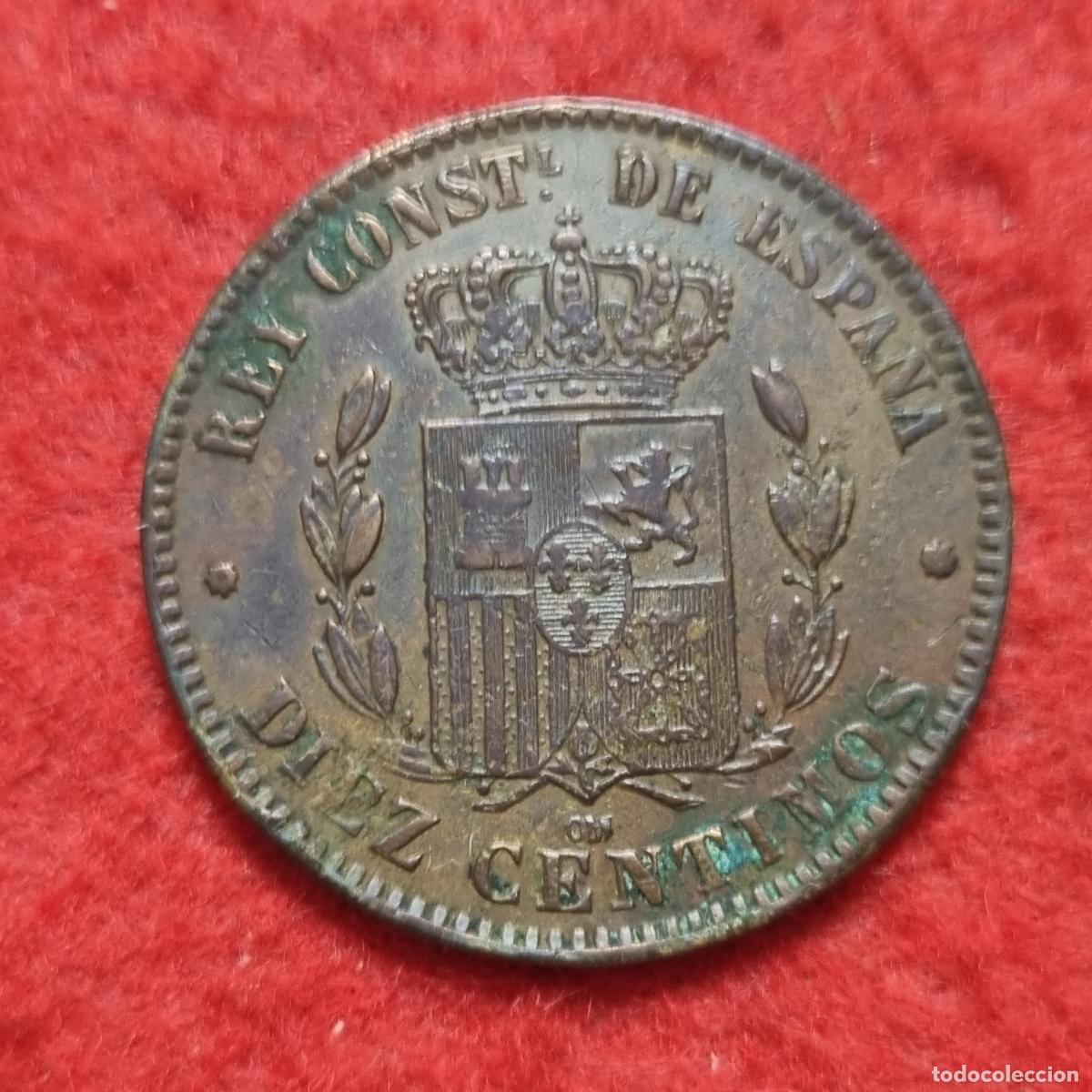 Monedas de Espa&ntilde;a: MONEDA 10 CENTIMOS 1879 COBRE EBC- ORIGINAL C39 - Foto 2