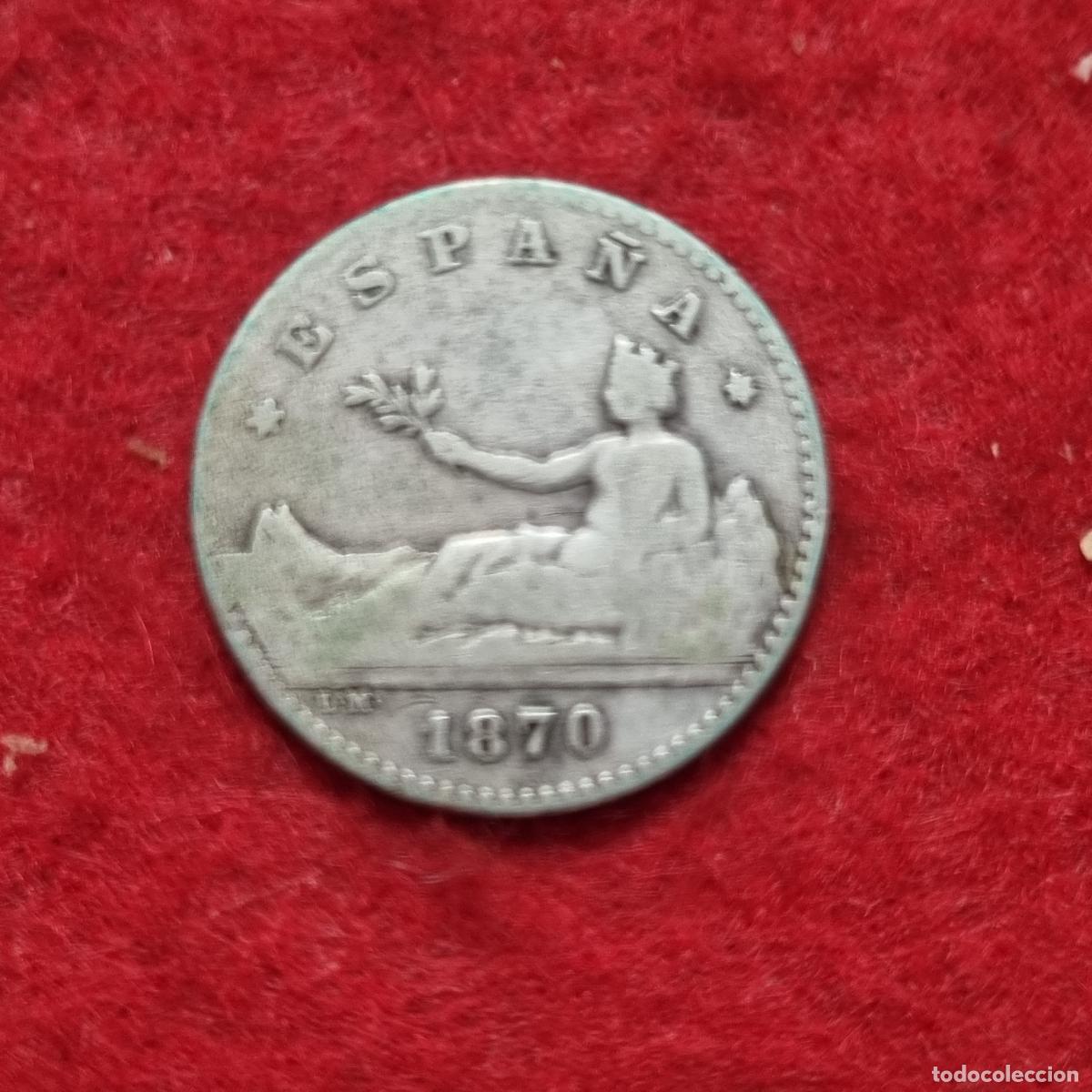 Monedas de Espa&ntilde;a: MONEDA 50 CENTIMOS PLATA 1869 MBC- ESTRELLA NO VISIBLES ORIGINAL C39