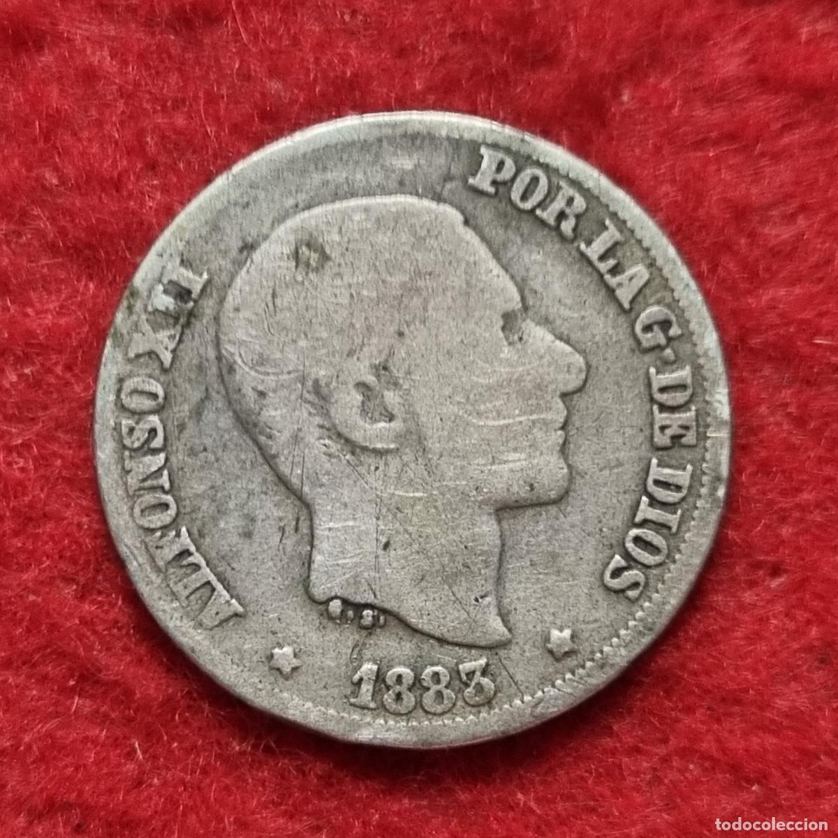 Monedas de Espa&ntilde;a: MONEDA PLATA 10 CENTAVOS DE PESO MANILA 1883 MBC ORIGINAL C39