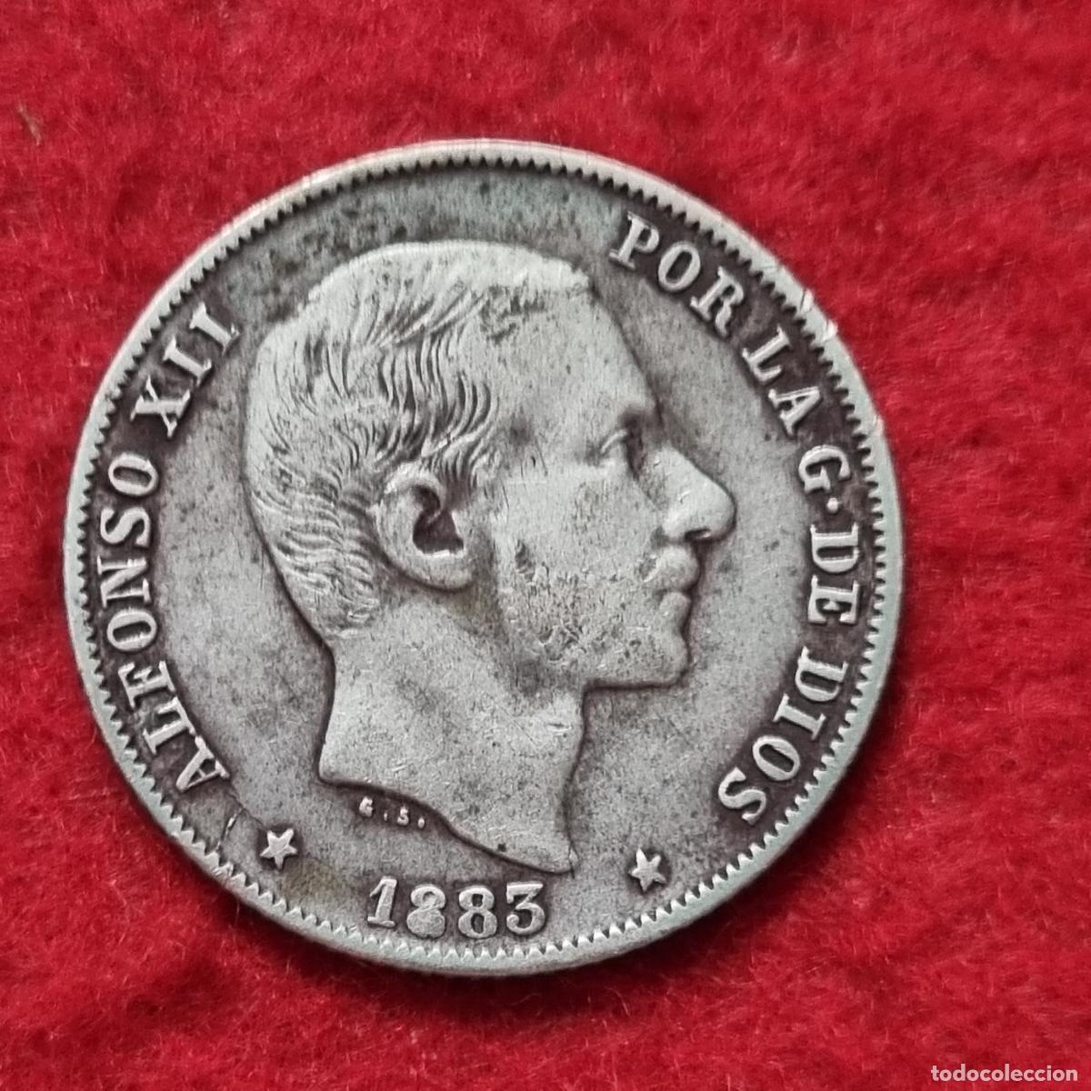 Monedas de Espa&ntilde;a: MONEDA PLATA 20 CENTAVOS DE PESO MANILA 1883 FILIPINAS MBC+ ORIGINAL C39