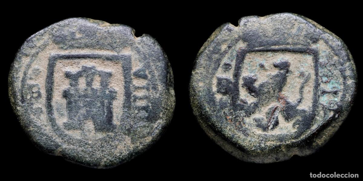 Monedas de Espa&ntilde;a: 1619, 8 Maravedis Philips III Hammered, Burgos Mint - 24 mm / 6,81 gr.