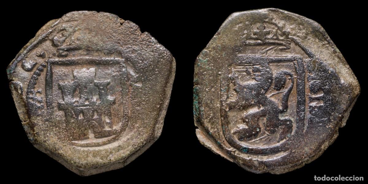 Monedas de Espa&ntilde;a: 1618, 8 Maravedis Philips III, Segovia Mint - 23 mm / 7,06 gr.
