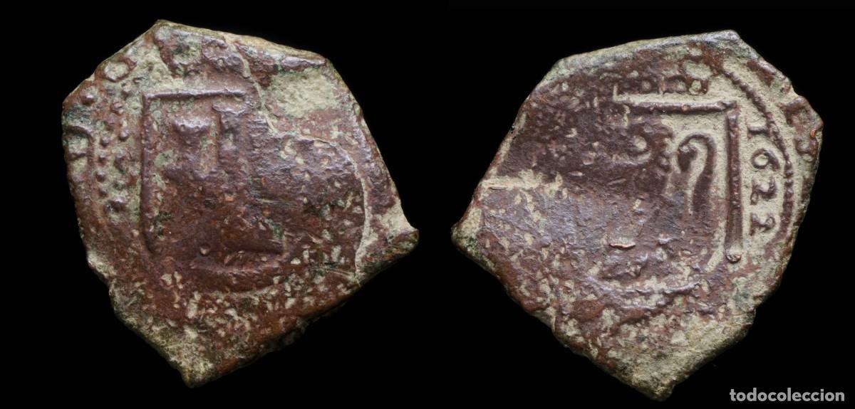 Monedas de Espa&ntilde;a: 1622, 8 Maravedis Philips IV Sevilla Mint - 26 mm / 5,71 gr.