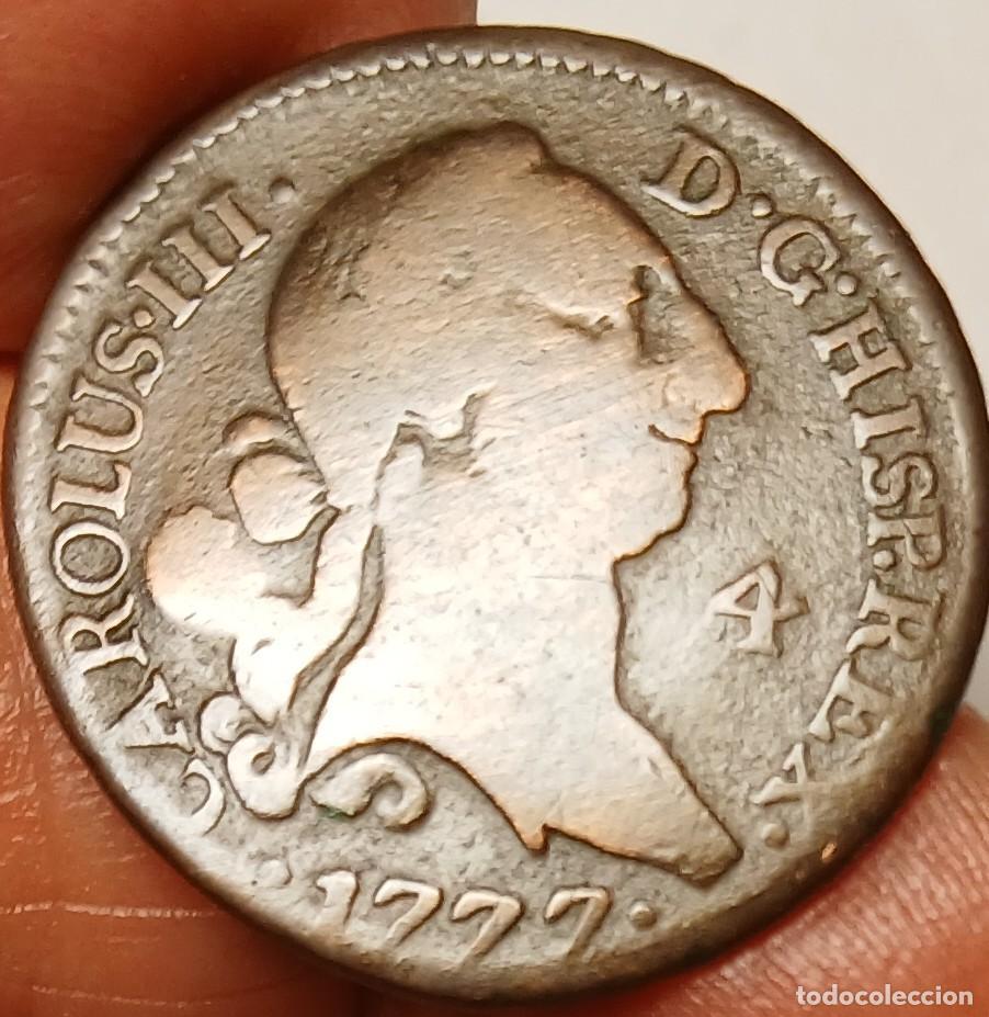 Moedas de Espanha: CARLOS III 4 MARAVEDIS 1777 DE SEGOVIA, ENV&Iacute;O CORREO ORDINARIO 1,75 &euro;, CERTIFICADO 5,25