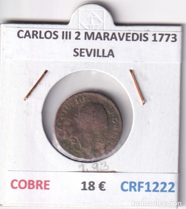 Monete da Spagna: CRF1222 MONEDA ESPA&Ntilde;A CARLOS III 2 MARAVEDIS 1773 SEVILLA COBRE