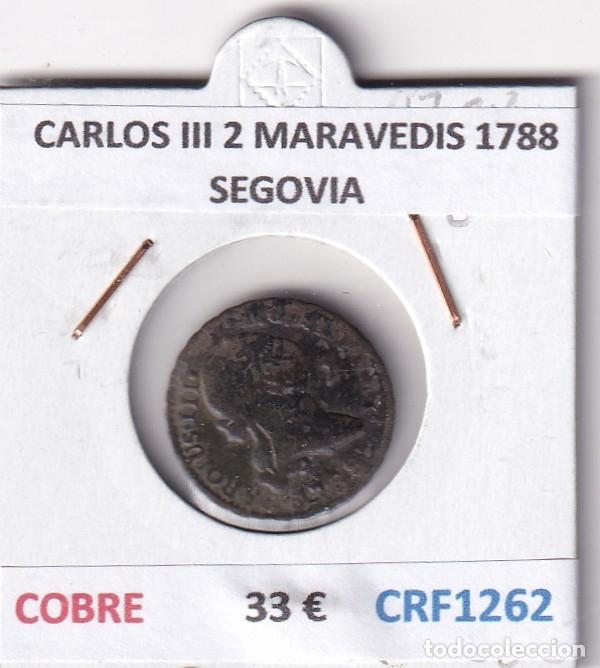 Moedas de Espanha: CRF1262 MONEDA ESPA&Ntilde;A CARLOS III 2 MARAVEDIS 1788 SEGOVIA COBRE