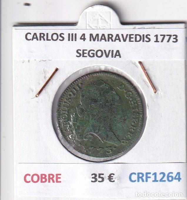 Moedas de Espanha: CRF1264 MONEDA ESPA&Ntilde;A CARLOS III 4 MARAVEDIS 1773 SEGOVIA COBRE