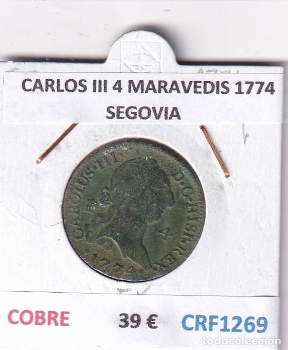 Moedas de Espanha: CRF1269 MONEDA ESPA&Ntilde;A CARLOS III 4 MARAVEDIS 1774 SEGOVIA COBRE