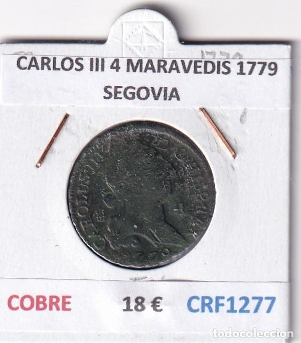 Moedas de Espanha: CRF1277 MONEDA ESPA&Ntilde;A CARLOS III 4 MARAVEDIS 1779 SEGOVIA COBRE