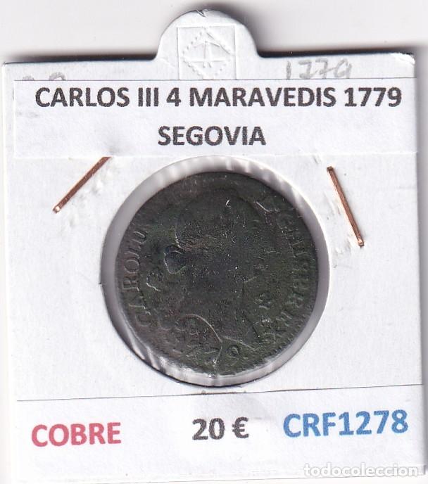 Moedas de Espanha: CRF1278 MONEDA ESPA&Ntilde;A CARLOS III 4 MARAVEDIS 1779 SEGOVIA COBRE