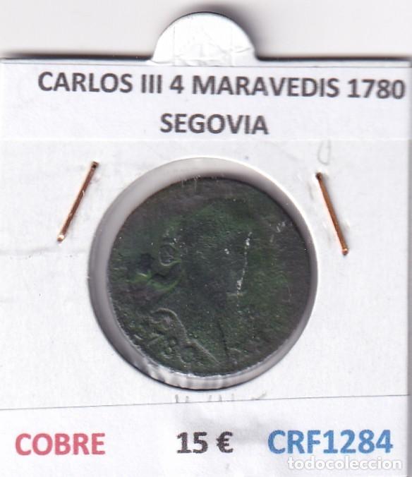 Moedas de Espanha: CRF1284 MONEDA ESPA&Ntilde;A CARLOS III 4 MARAVEDIS 1780 SEGOVIA COBRE