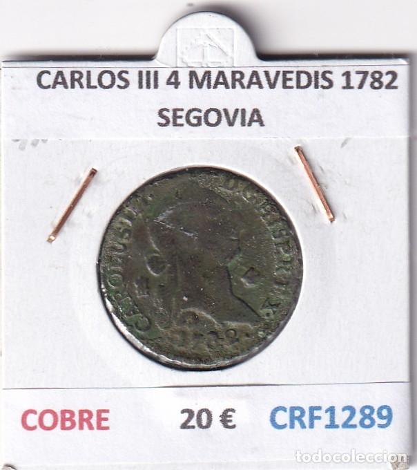 Monete da Spagna: CRF1289 MONEDA ESPA&Ntilde;A CARLOS III 4 MARAVEDIS 1782 SEGOVIA COBRE