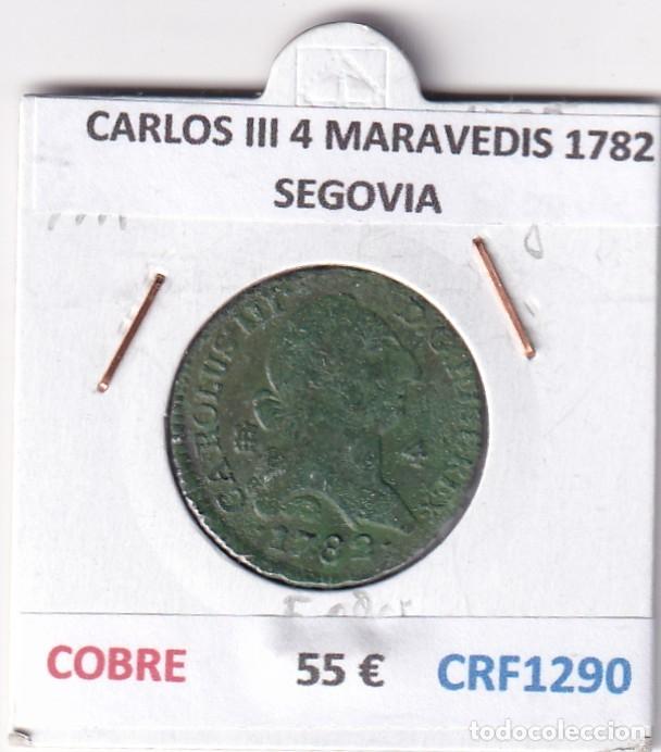 Monete da Spagna: CRF1290 MONEDA ESPA&Ntilde;A CARLOS III 4 MARAVEDIS 1782 SEGOVIA COBRE