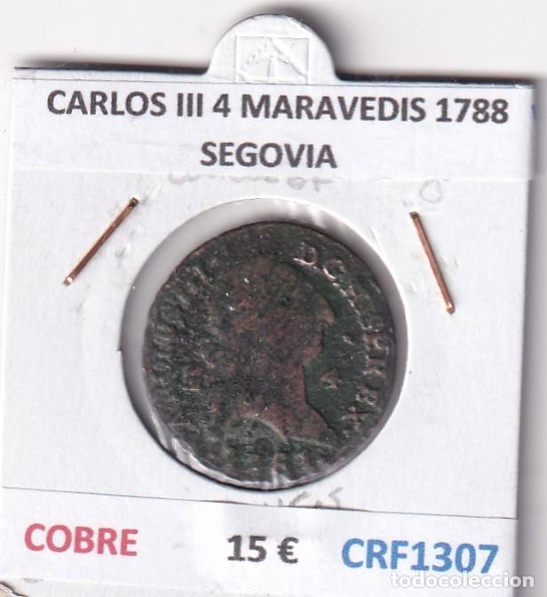 Moedas de Espanha: CRF1307 MONEDA ESPA&Ntilde;A CARLOS III 4 MARAVEDIS 1788 SEGOVIA COBRE