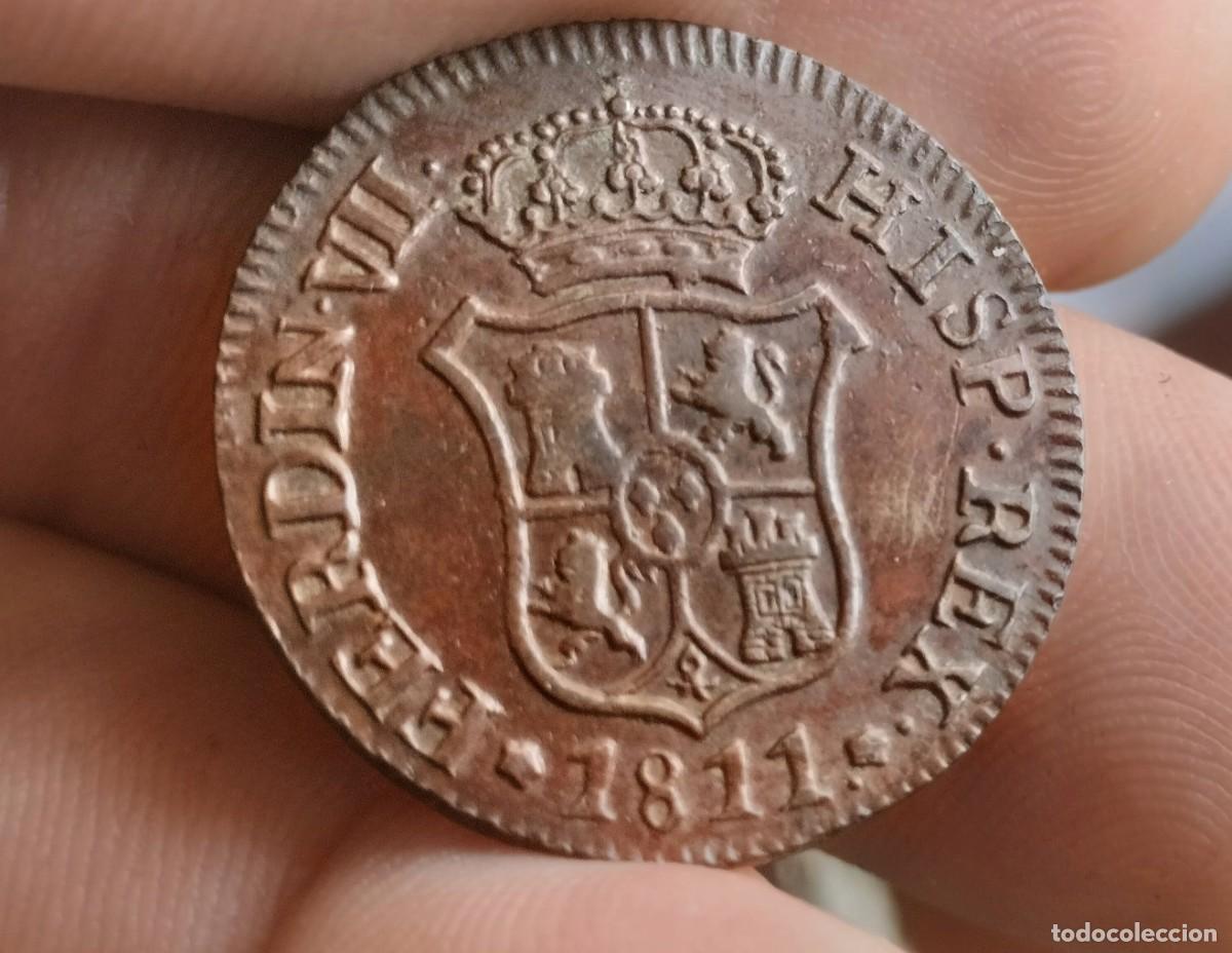 Monedas de Espa&ntilde;a: Rara! EBC++. Fernando VII 3 cuartos 1811 - Foto 2