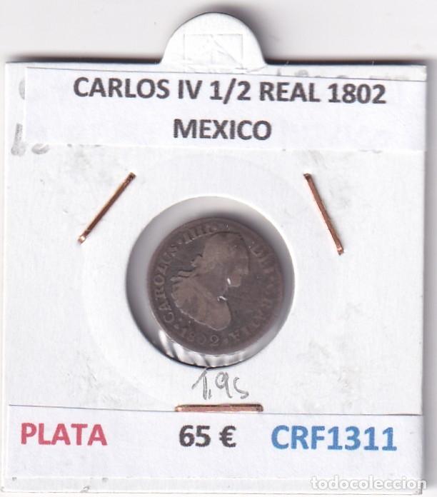 Moedas de Espanha: CRF1311 MONEDA ESPA&Ntilde;A CARLOS IV 1/2 REAL 1802 MEXICO PLATA