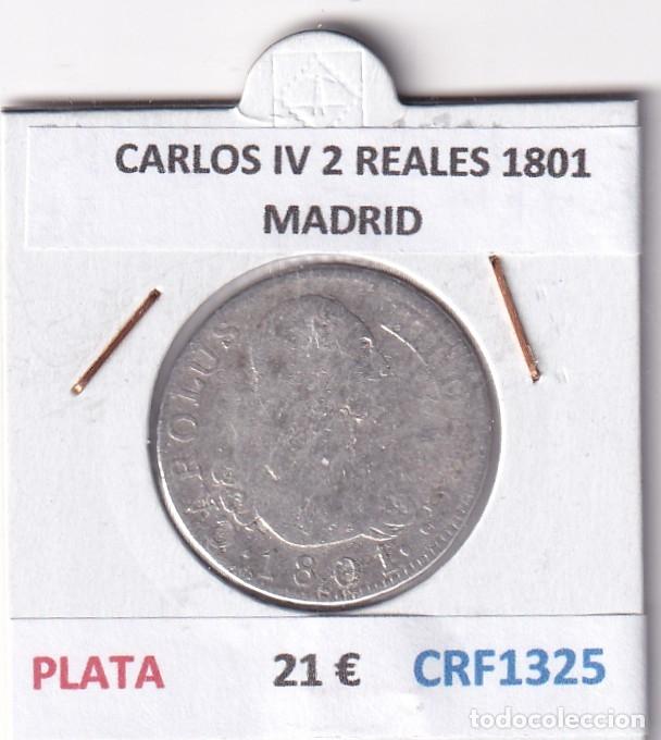 Moedas de Espanha: CRF1325 MONEDA ESPA&Ntilde;A CARLOS IV 2 REALES 1801 MADRID PLATA