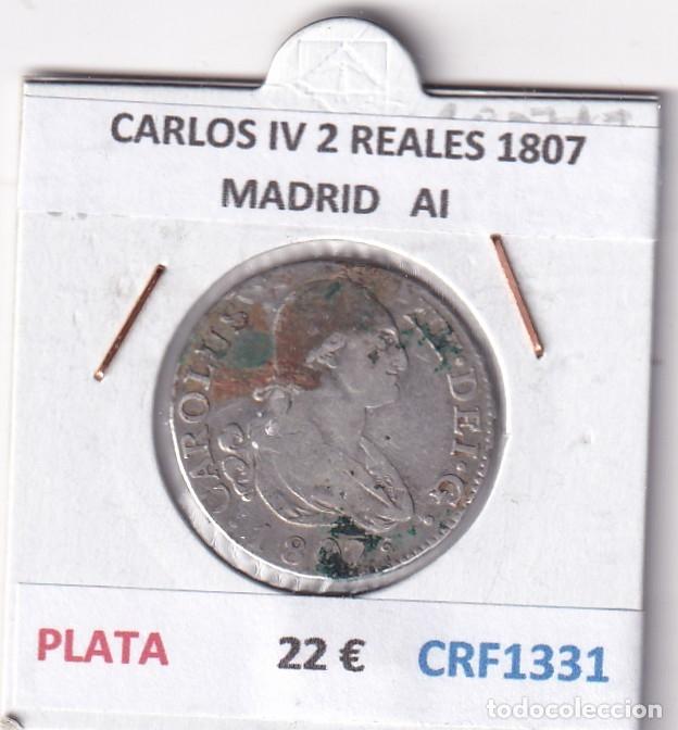 Monedas de Espa&ntilde;a: CRF1331 MONEDA ESPA&Ntilde;A CARLOS IV 2 REALES 1807 MADRID PLATA ENSAYADOR AI