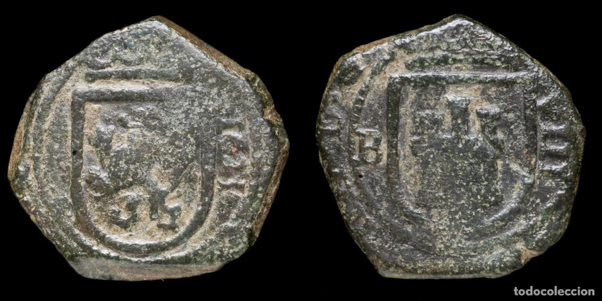 Moedas de Espanha: 1625, 8 Maravedis Philips III, Burgos Mint - 23 mm / 7,17 gr.