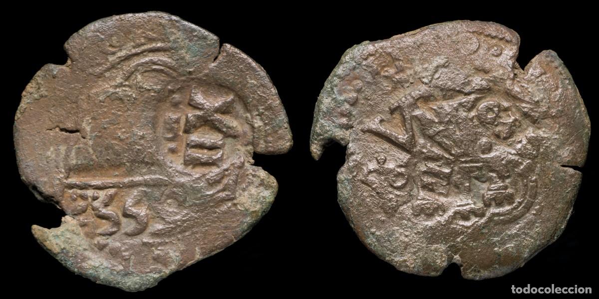 Moedas de Espanha: 1636, 12 Maravedis Philips IV Resello, Madrid Mint - 29 mm / 6,20