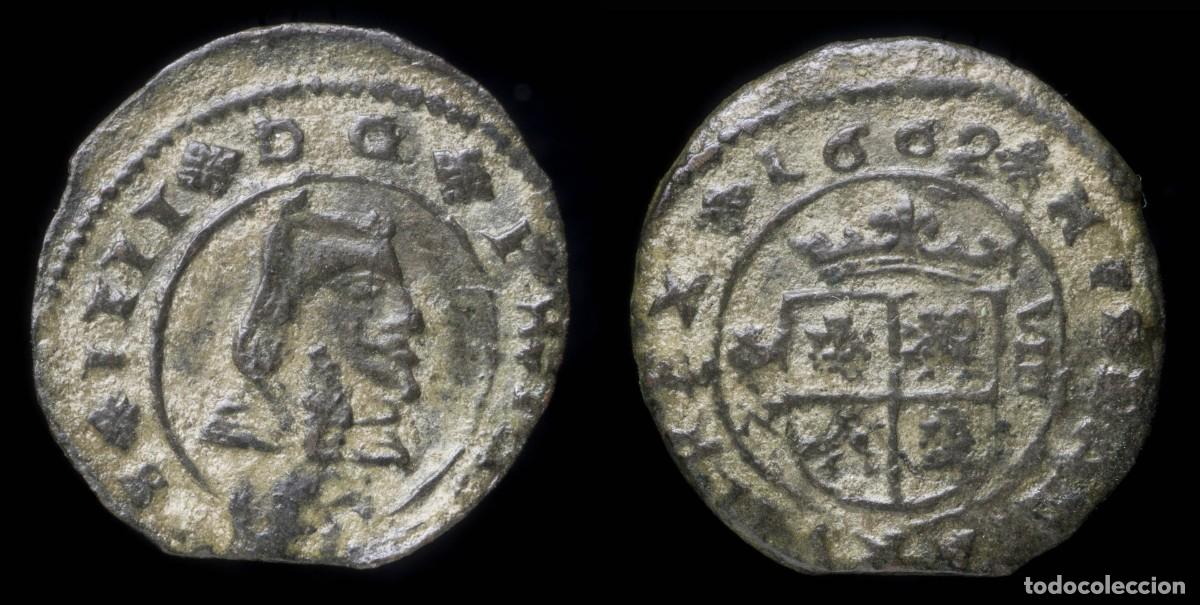 Monedas de Espa&ntilde;a: 1662, 8 Maravedis Philips IV, Granada Mint - 21 mm / 2,06 gr.