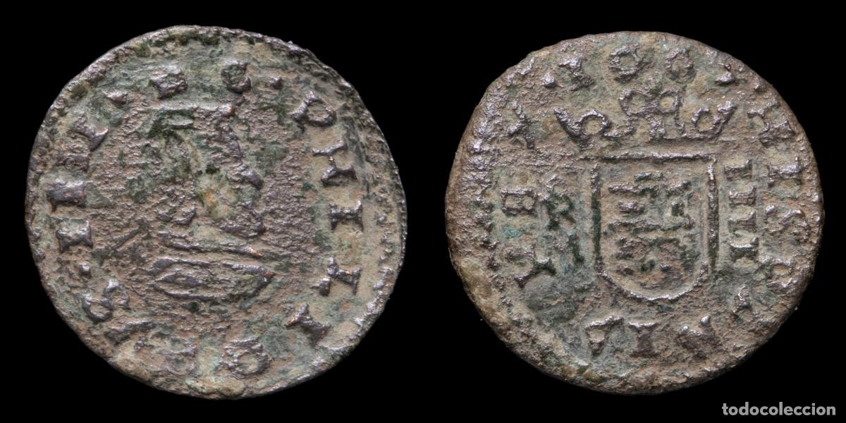 Monedas de Espa&ntilde;a: 1665, 4 Maravedis Philips IV, Trujillo Mint - 16 mm / 0,92 gr.