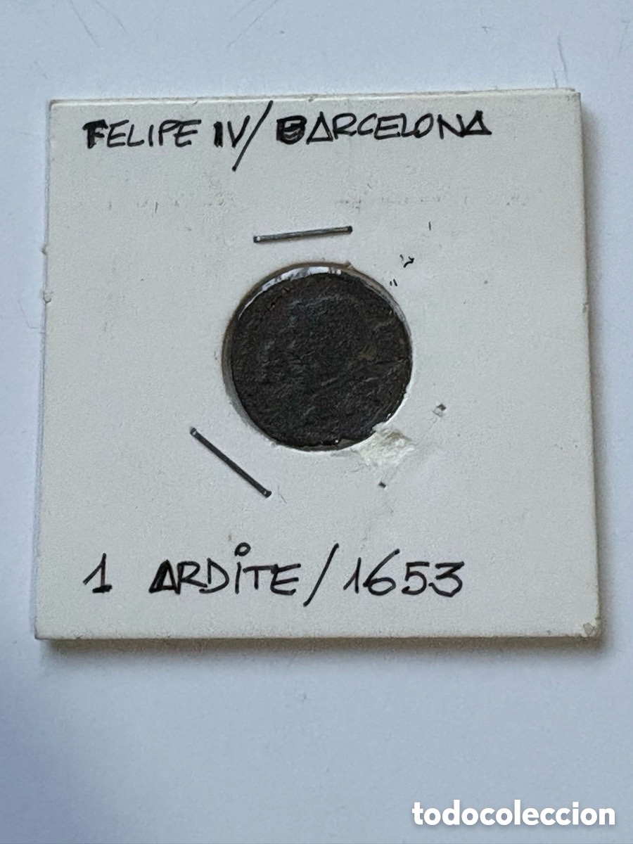 M&uuml;nzen von Spanien: Moneda 1 Ardite 1653, Felipe IV, Barcelona (A3)