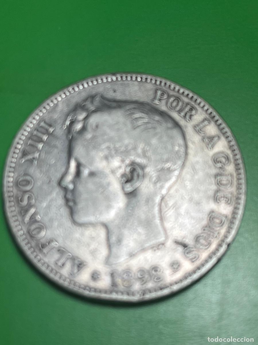 Monedas de Espa&ntilde;a: 1898. Alfonso XIII. 5 pesetas de plata.