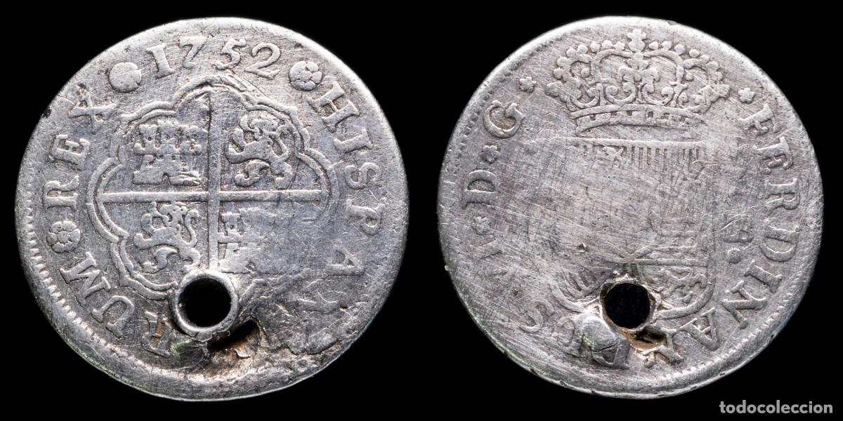 Monedas de Espa&ntilde;a: 1752, 1 Silver Real Ferdinand VI, Madrid mint, (Assayed JB) - 19 mm / 2,59 gr.