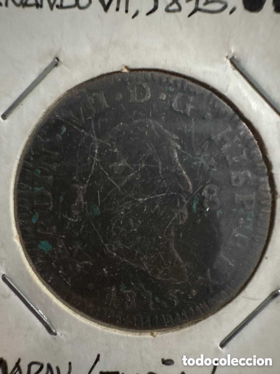 Monete da Spagna: 8 maraved&iacute;s, Fernando VII 1815 Jubia (A3)