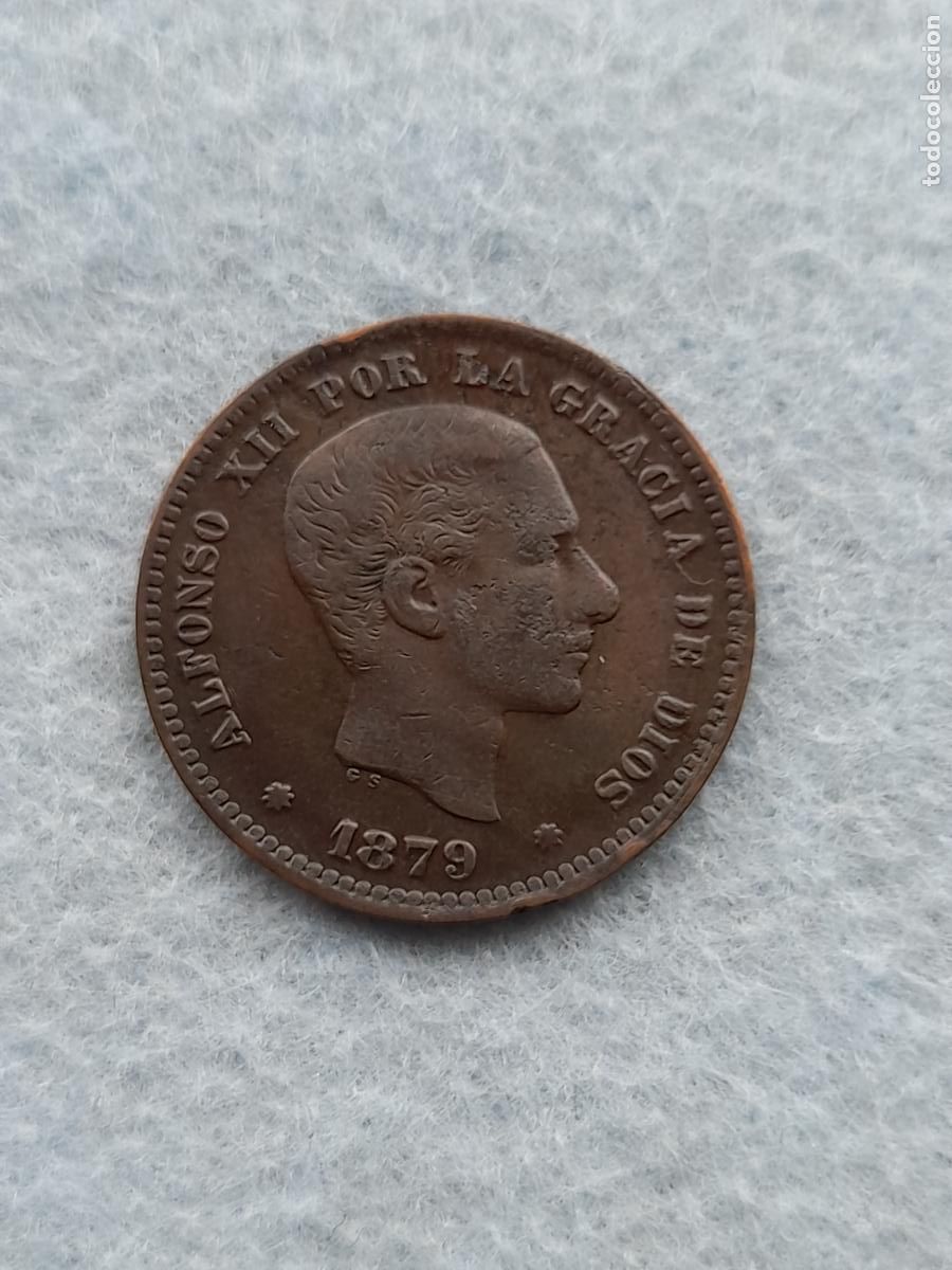 Monedas de Espa&ntilde;a: Alfonso XII. 5 C&eacute;ntimos. A&ntilde;o 1879. - Foto 1